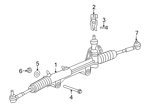 2009 Dodge Durango P/S Pump & Hoses, Steering Gear & Linkage Gear-Rack And Pinion Diagram for 52122302AD