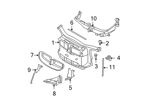 2011 BMW 335i Radiator Support Air Duct, Oil Cooler, Right Diagram for 51717161436