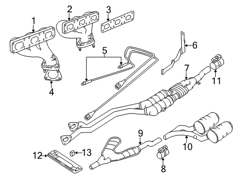 1997 BMW 528i Powertrain Control Asbestos Free Gasket Diagram for 18301716888