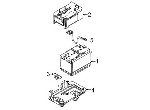 2022 Kia Carnival Battery Tray Assembly-Battery Diagram for 37150R0000