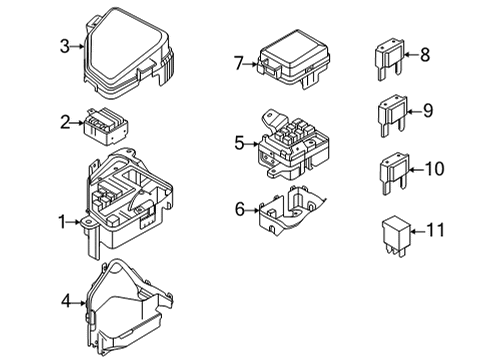 2022 Genesis G80 Fuse & Relay Fuse-Micro 30A Diagram for 18790-05265