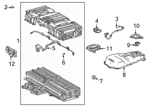 2021 Toyota Sienna Battery Battery Current Sensor Diagram for 89892-48060