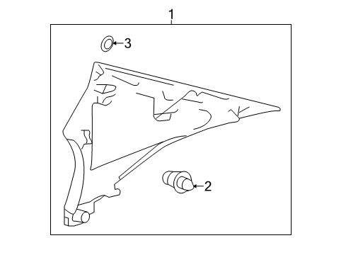 2014 Lexus GS450h Interior Trim - Quarter Panels GARNISH, Roof Side Diagram for 62471-30580-A3