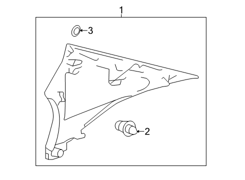 2018 Lexus GS F Interior Trim - Quarter Panels GARNISH, Roof Side Diagram for 62472-30550-C1