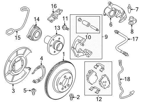 2010 BMW 535i GT Rear Brakes Brake Disc, Lightweight, Ventilated Diagram for 34216763827