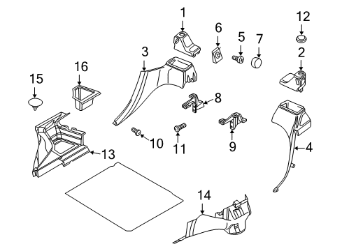 2001 BMW Z3 Interior Trim - Quarter Panels Fillister Head Self-Tapping Screw Diagram for 07119906749