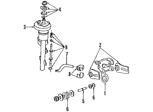 1993 Lincoln Continental Suspension Control Dehydrator Diagram for E8OY-5346-A