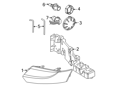 2004 Saturn Ion Bulbs Mount Panel Diagram for 15253589