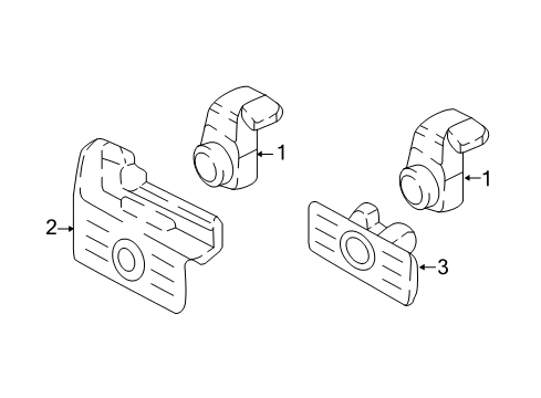 2015 Kia Soul EV Electrical Components - Front Bumper Sensor Assembly-ULTRASON Diagram for 95720E40001D