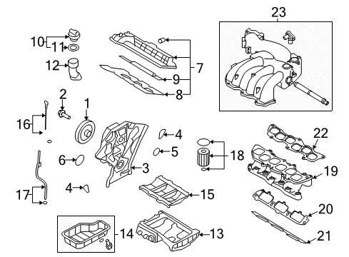 2008 Kia Sorento Filters Manifold Assembly-Intake Diagram for 283103C600