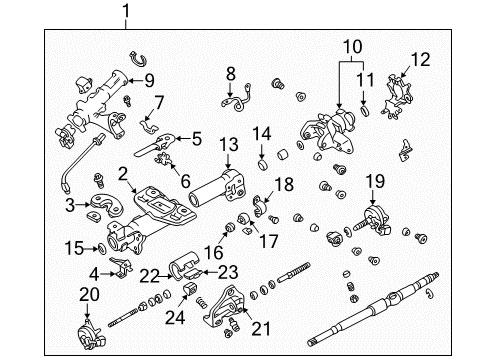 2003 Lexus LS430 Housing & Components Column Assy, Steering Diagram for 45250-50181