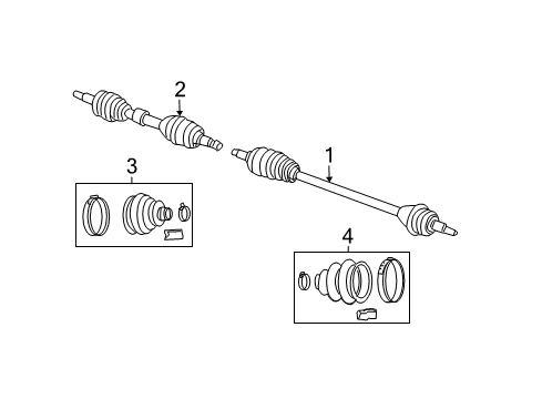 2005 Chrysler Pacifica Drive Axles - Front Boot Kit-Half Shaft Diagram for 5017781AA