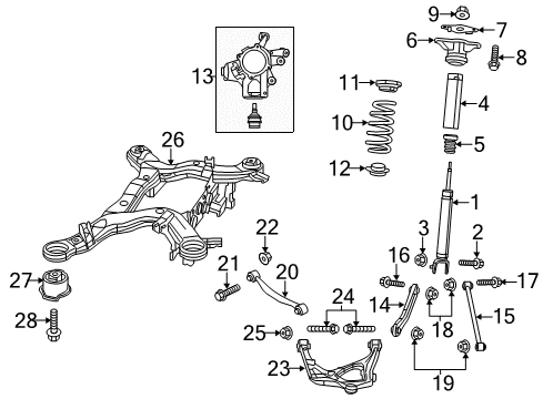 2021 Jeep Grand Cherokee Rear Suspension REAR COIL Diagram for 68506683AB