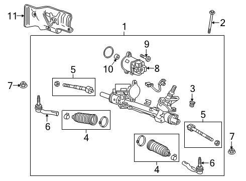 2022 GMC Terrain Steering Column & Wheel, Steering Gear & Linkage Gear Assembly Diagram for 85169183