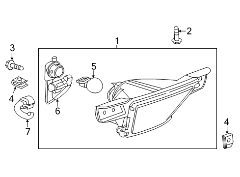 2011 Chevrolet Volt Bulbs Back Up Lamp Diagram for 22965907