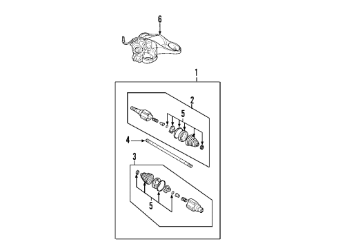 2002 Buick Rendezvous Rear Axle, Axle Shafts & Joints, Drive Axles, Propeller Shaft Propeller Shaft Assembly Diagram for 12562646