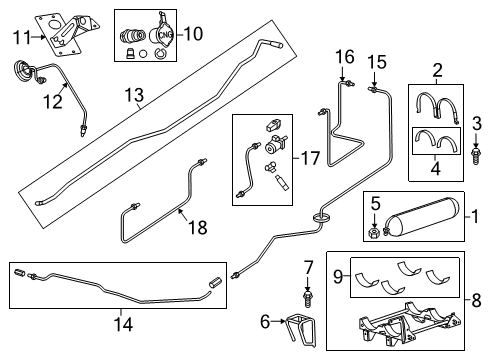 2014 Ram 3500 Fuel System Components Fuel Diagram for 68223346AA