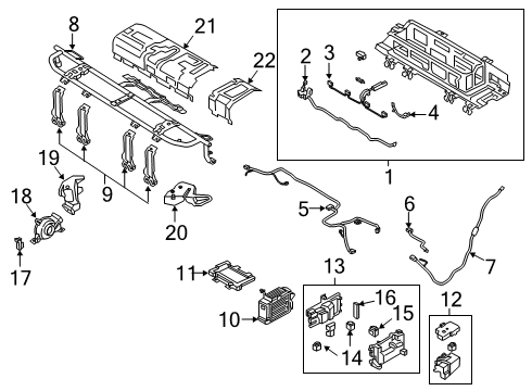 2020 Hyundai Ioniq Battery WRG/HRNS-BATT System Ground Diagram for 37539-G2110