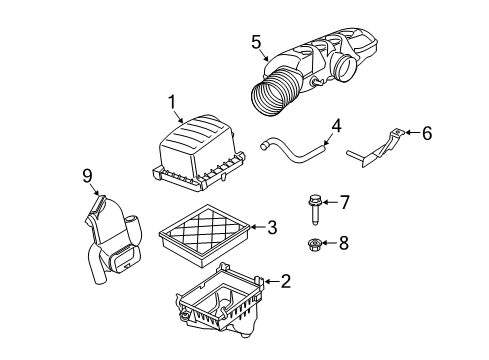 2015 Jeep Grand Cherokee Filters Cover-Air Cleaner Diagram for 68084277AA