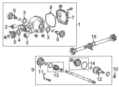 2019 Cadillac ATS Axle & Differential - Rear Outer Joint Diagram for 22809949