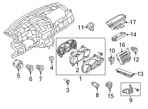 2013 Lincoln MKT Switches Multifunction Switch Diagram for EA8Z-13K359-BA