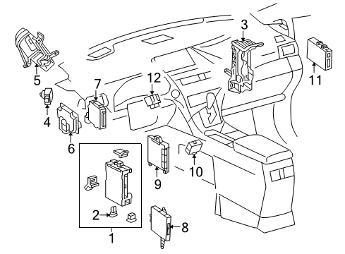 2013 Lexus RX450h Flashers Computer Assembly, Power Diagram for 89650-0E160