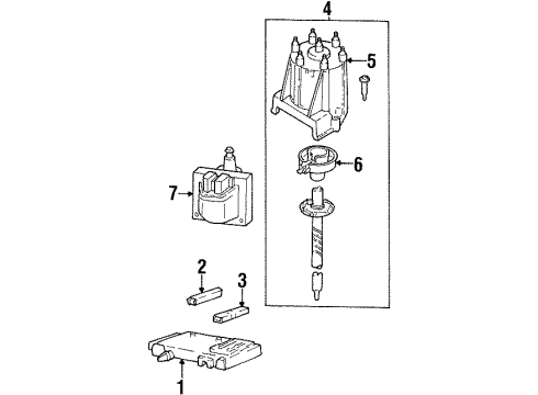 1993 GMC C2500 Distributor Pole Piece, Distributor Pick Up Diagram for 10474000