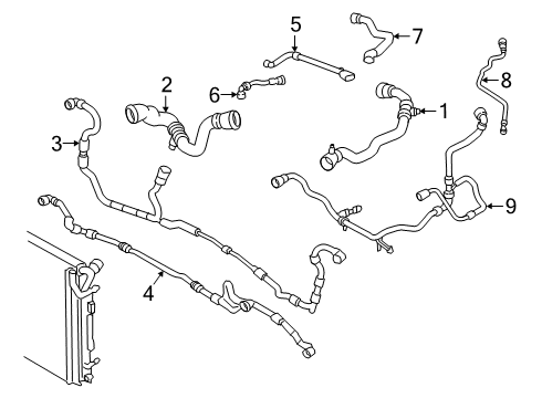 2019 BMW 440i Hoses, Lines & Pipes Hose Expansion Tank-Cylinder Head Diagram for 17128616557