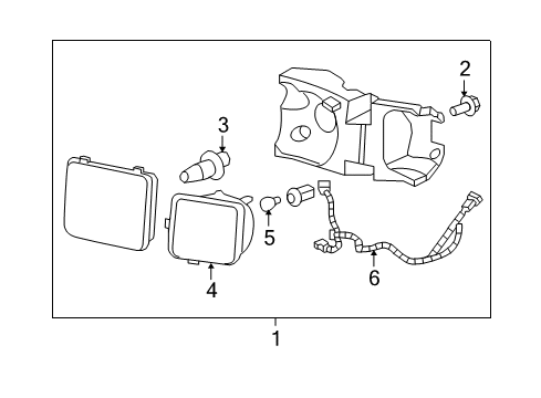 2006 Hummer H3 Headlamps Wire Harness Diagram for 15834716