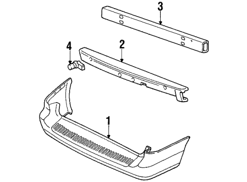 2002 Ford Windstar Rear Bumper Bumper Cover Diagram for 2F2Z-17K835-JAA