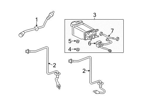 2009 Lexus SC430 Emission Components Charcoal Canister Assembly Diagram for 77740-24090