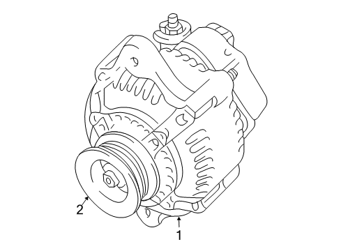 2010 Toyota 4Runner Alternator Pulley Diagram for 27415-0W063