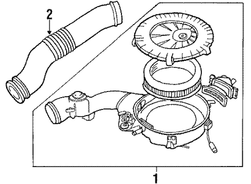 1988 Mitsubishi Precis Air Inlet Cover-Air Cleaner Diagram for 28111-21330