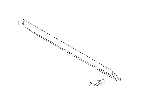 2015 Ford Explorer Exterior Moldings Rocker Molding Diagram for FB5Z-7810176-AA