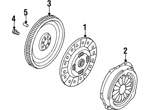 1995 Nissan Maxima Clutch & Flywheel DOWELL-FLYWHEEL Diagram for 12313-10600