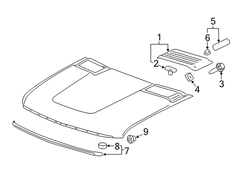 2013 Chevrolet Silverado 2500 HD Exterior Trim - Hood Emblem Diagram for 22898331