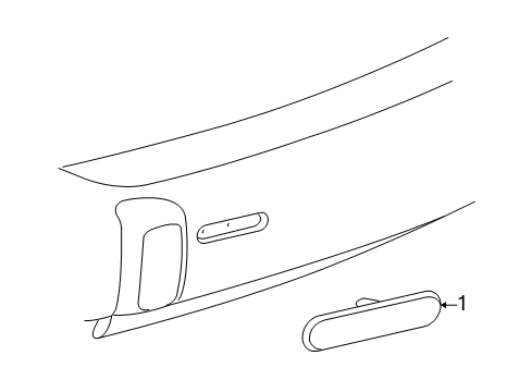 2007 Chevrolet HHR Rear Reflector Reflector Diagram for 22724912