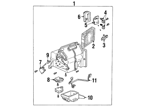 2001 Mercury Villager Heater Core & Control Valve Wire Harness Diagram for XF5Z-18B604-AA