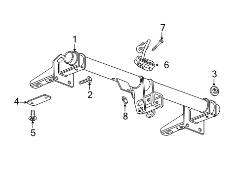 2020 Cadillac XT4 Trailer Hitch Components Harness Diagram for 84601749