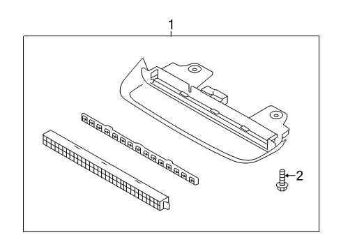 2015 Kia Cadenza High Mount Lamps Lamp Assembly-High Mounted Stop Diagram for 927003R000