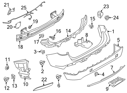 2013 BMW X1 Parking Aid Reflector Left Diagram for 63147314883