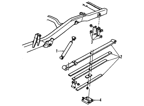 1998 GMC Sonoma Rear Suspension Components, Ride Control Spring Asm-Rear Diagram for 15997096