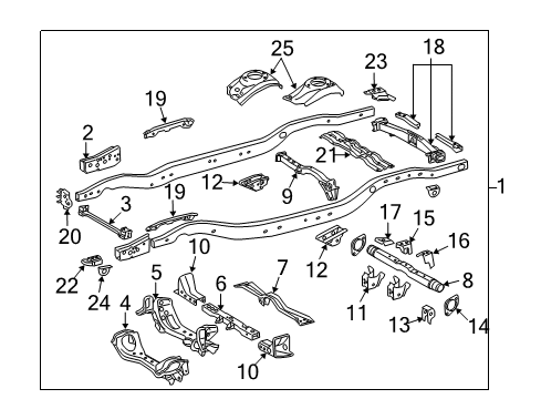 2017 Toyota Land Cruiser Frame & Components Tie Down Diagram for 51968-60020