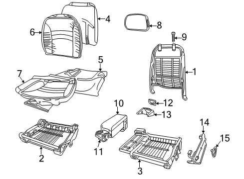 1997 Buick Century Front Seat Components Pad Asm-Passenger Seat Cushion Diagram for 16793533
