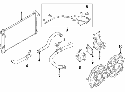 2021 Nissan Altima Cooling System, Radiator, Water Pump, Cooling Fan Motor Assy-Fan & Shroud Diagram for 21481-6CB0A