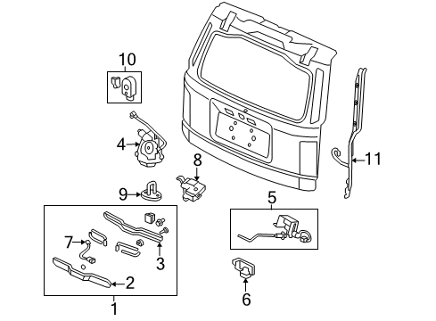 2011 Honda Pilot Lift Gate Switch Assy., Tailgate Opener Diagram for 74815-SZA-A01