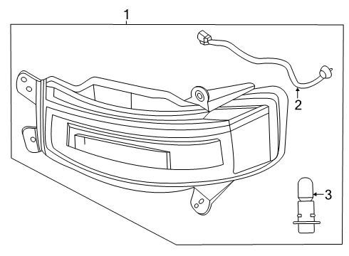 2020 Hyundai Palisade Bulbs Rear Fog & R/Refl Lamp Assembly, Right Diagram for 92406-S8000