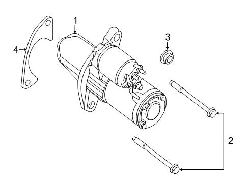 2019 Nissan Maxima Starter Motor Assy-Starter Diagram for 2330M-9HP0BRW