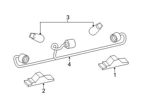 2015 Jeep Cherokee Bulbs Lens-License Lamp Diagram for 68223865AB