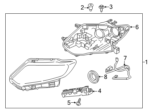 2018 Nissan Rogue Headlamps Housing Assy-Headlamp, Lh Diagram for 26075-6FL5A